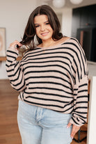 Self Assured Striped Sweater-Tops-Stay Foxy Boutique, Florissant, Missouri