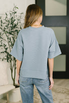 Sense of Clarity Boxy Top in Blue Grey-Womens-Stay Foxy Boutique, Florissant, Missouri