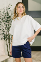 Sense of Clarity Boxy Top in Off White-Womens-Stay Foxy Boutique, Florissant, Missouri