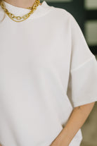 Sense of Clarity Boxy Top in Off White-Womens-Stay Foxy Boutique, Florissant, Missouri