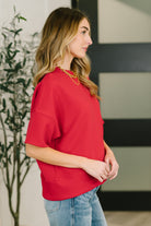 Sense of Clarity Boxy Top in Ruby-Womens-Stay Foxy Boutique, Florissant, Missouri
