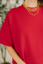 Sense of Clarity Boxy Top in Ruby-Womens-Stay Foxy Boutique, Florissant, Missouri