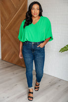 Set the Expectation V-Neck Top-Tops-Stay Foxy Boutique, Florissant, Missouri
