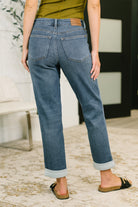 Shane Mid Rise Billie Boyfriend Jean in Dark Cozy Indigo-Womens-Stay Foxy Boutique, Florissant, Missouri