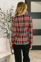 She's Always Changing Plaid Lettuce Hem Top-Womens-Stay Foxy Boutique, Florissant, Missouri