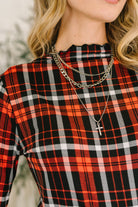 She's Always Changing Plaid Lettuce Hem Top-Womens-Stay Foxy Boutique, Florissant, Missouri