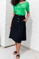 She's a Scholar Mid-Length Skirt-Bottoms-Stay Foxy Boutique, Florissant, Missouri