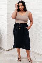 She's a Scholar Mid-Length Skirt-Bottoms-Stay Foxy Boutique, Florissant, Missouri