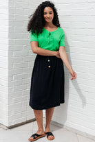 She's a Scholar Mid-Length Skirt-Bottoms-Stay Foxy Boutique, Florissant, Missouri