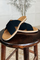 Shore Thing Slip on Sandals in Prism Black-Womens-Stay Foxy Boutique, Florissant, Missouri
