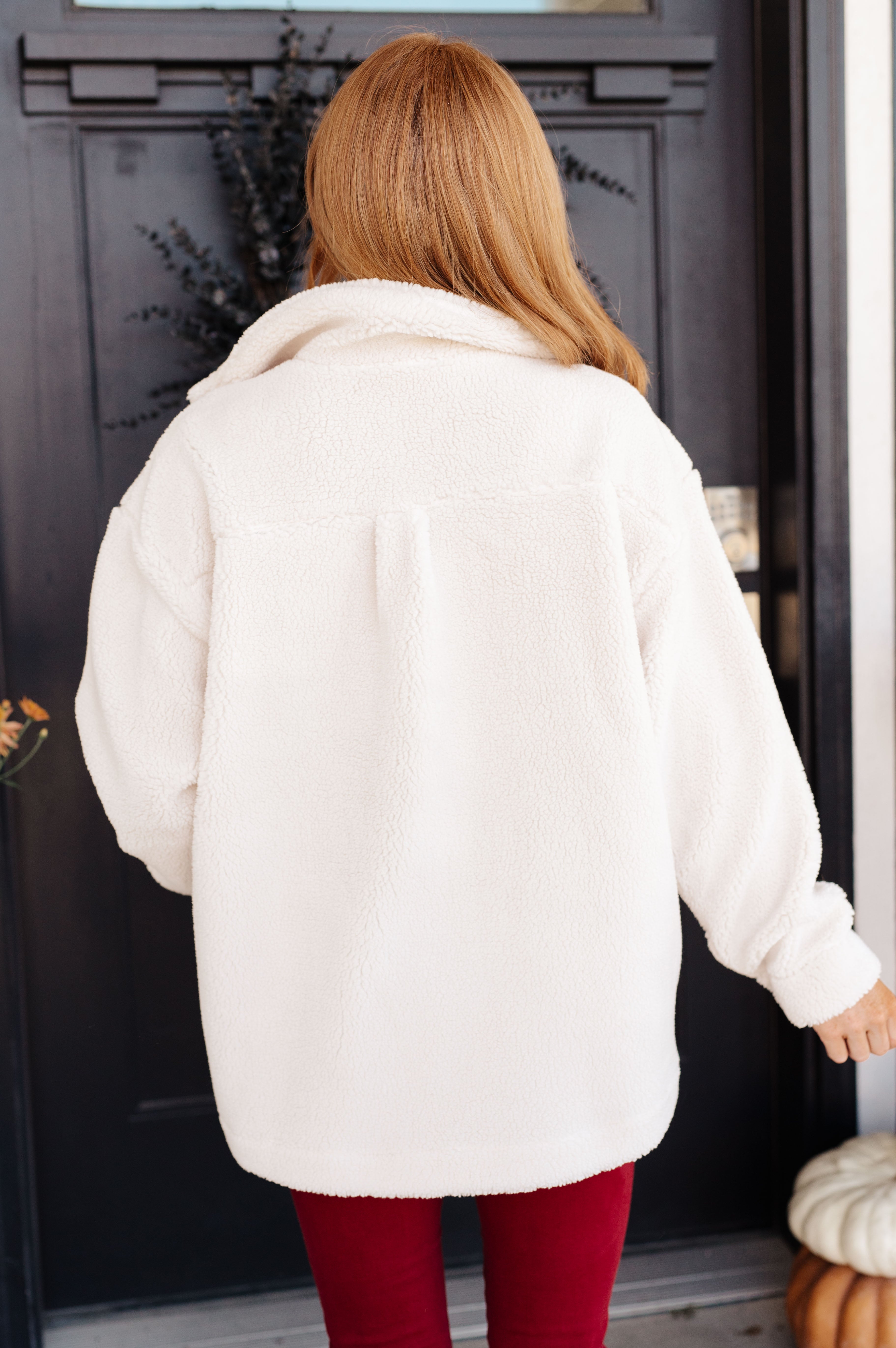 Shrouded in Sherpa Coat in White-Layers-Stay Foxy Boutique, Florissant, Missouri