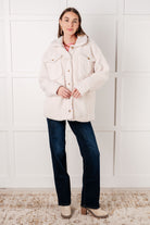 Shrouded in Sherpa Coat in White-Layers-Stay Foxy Boutique, Florissant, Missouri