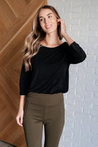 Signature Classic Round Neck Top in Black-Tops-Stay Foxy Boutique, Florissant, Missouri