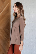 Signature Classic Round Neck Top in Mocha-Tops-Stay Foxy Boutique, Florissant, Missouri