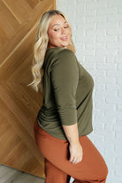 Signature Classic Round Neck Top in Olive-Tops-Stay Foxy Boutique, Florissant, Missouri