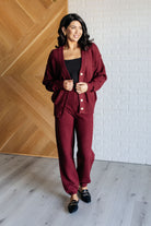 Simple Solution Knit Set in Wine-Sets-Stay Foxy Boutique, Florissant, Missouri