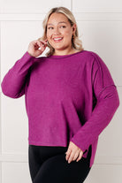 Simply Basic Ribbed Hacci Sweater in Light Plum-Tops-Stay Foxy Boutique, Florissant, Missouri