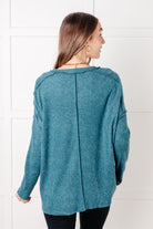 Simply Basic Ribbed Hacci Sweater in Teal-Tops-Stay Foxy Boutique, Florissant, Missouri