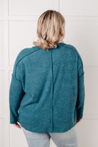 Simply Basic Ribbed Hacci Sweater in Teal-Tops-Stay Foxy Boutique, Florissant, Missouri