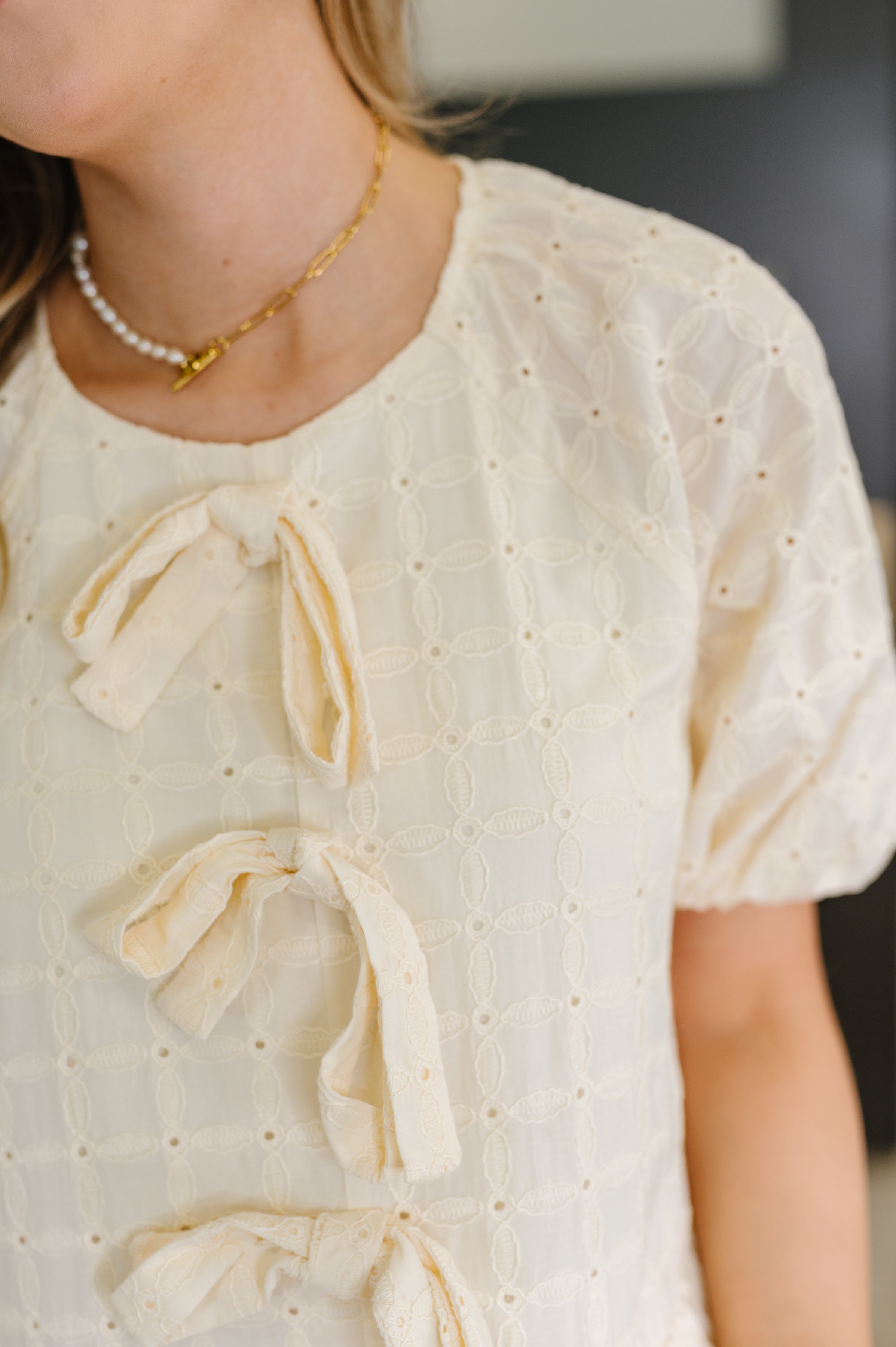 Simply Stunning Eyelet Knit Top-Womens-Stay Foxy Boutique, Florissant, Missouri
