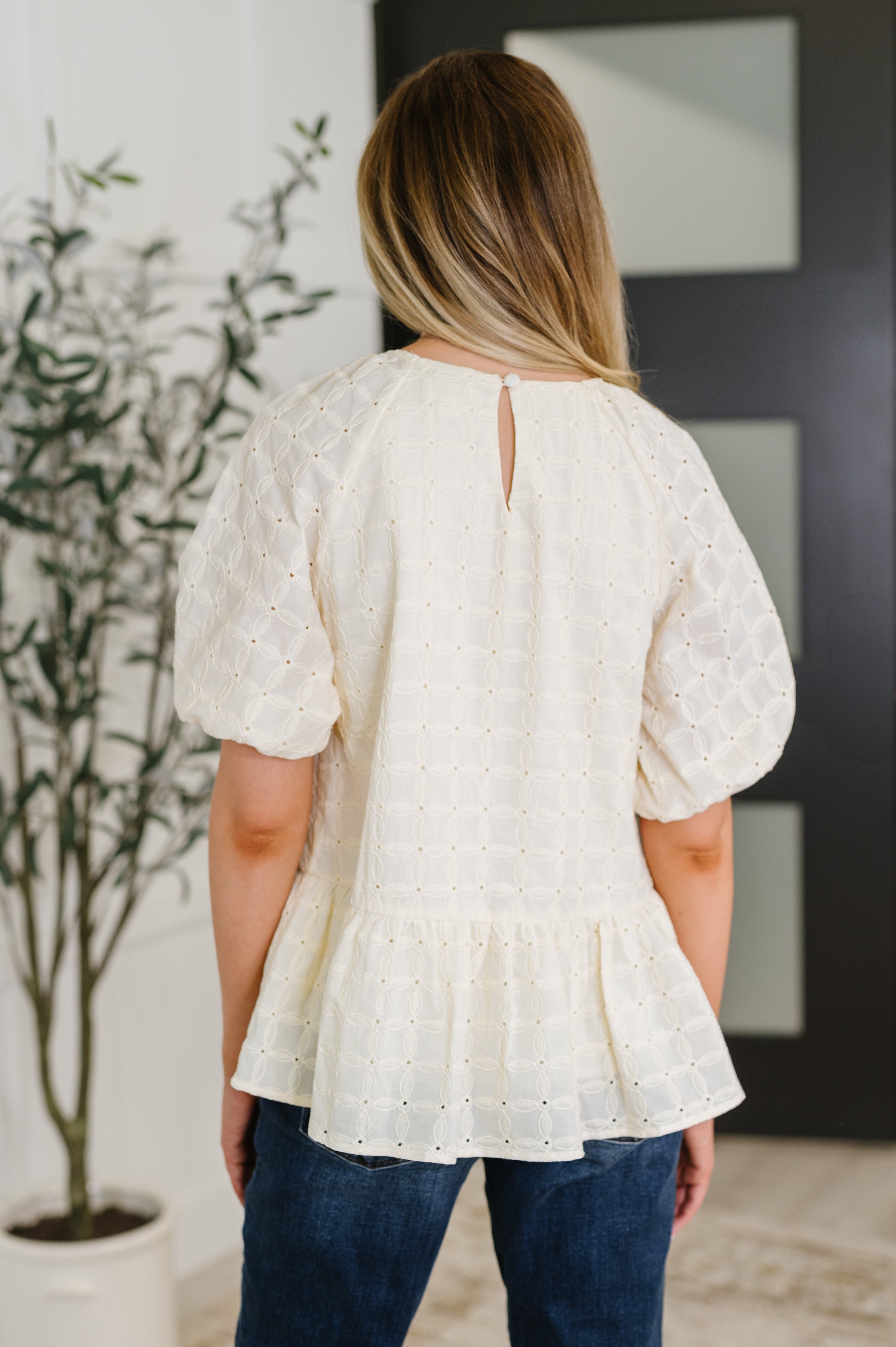 Simply Stunning Eyelet Knit Top-Womens-Stay Foxy Boutique, Florissant, Missouri