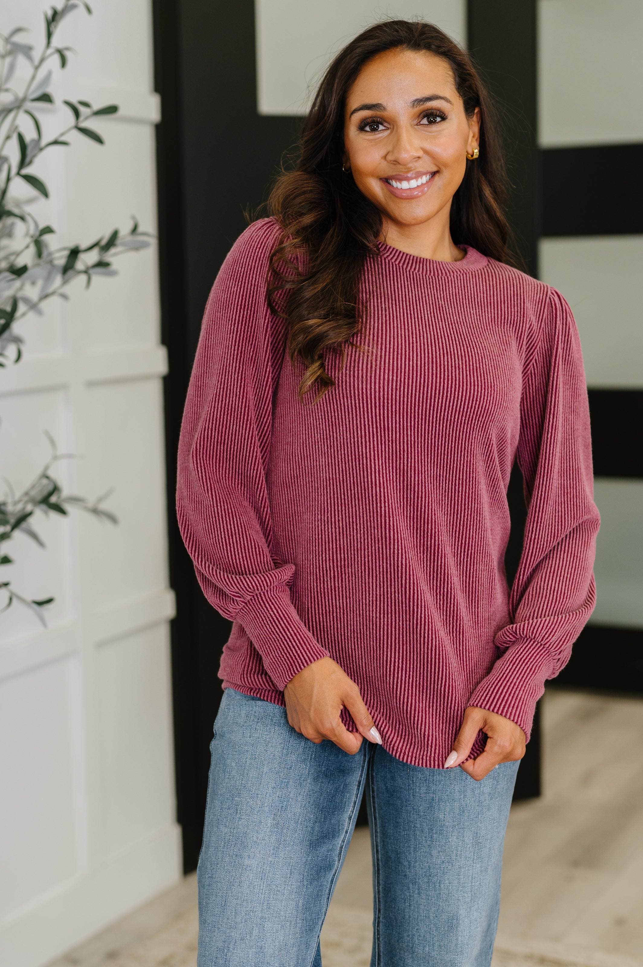 Simply Styled Balloon Sleeve Knit Top-Womens-Stay Foxy Boutique, Florissant, Missouri
