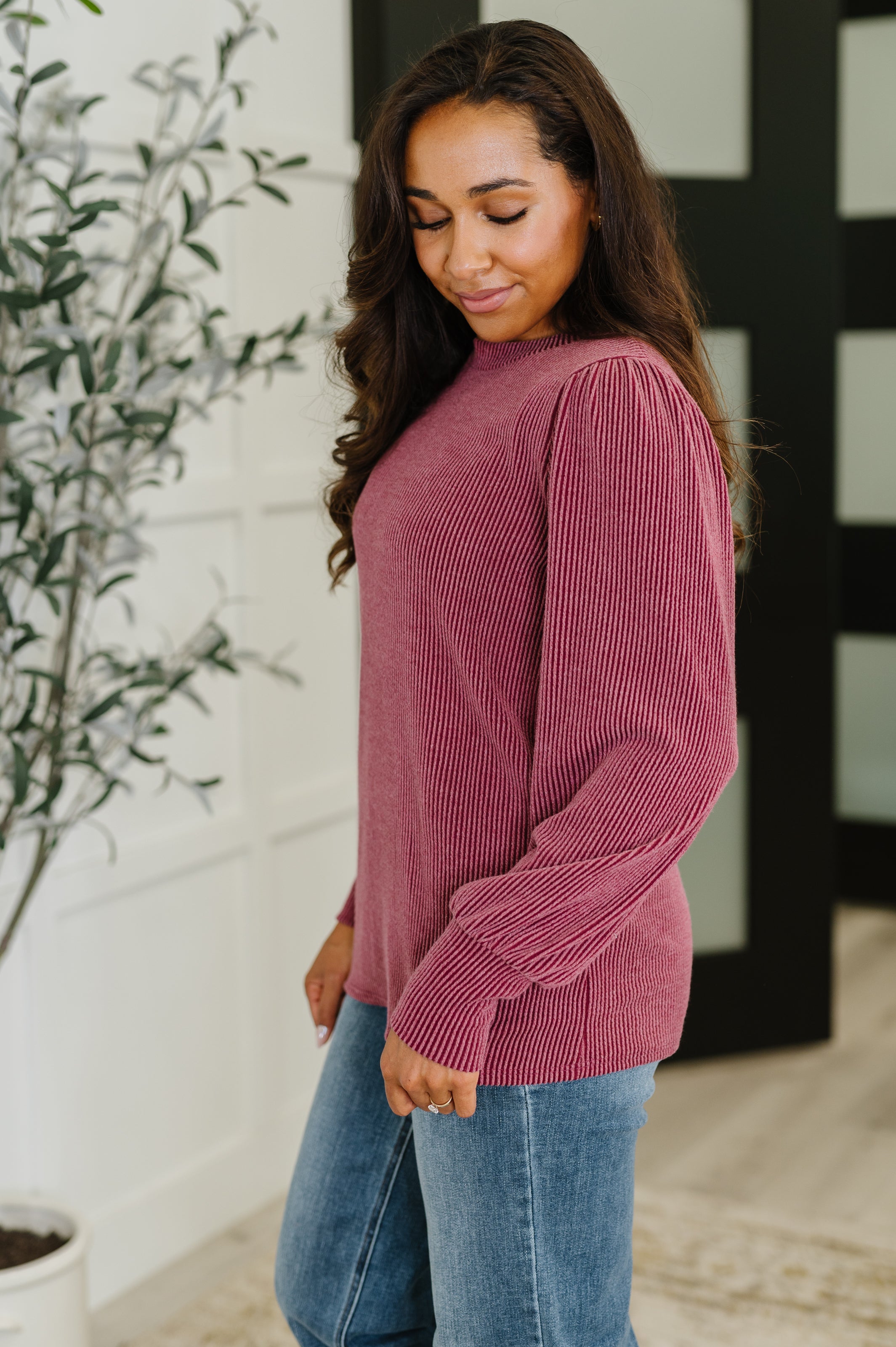 Simply Styled Balloon Sleeve Knit Top-Womens-Stay Foxy Boutique, Florissant, Missouri