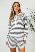 Situationally Sound Striped Long Sleeve Top and Shorts Set-Womens-Stay Foxy Boutique, Florissant, Missouri