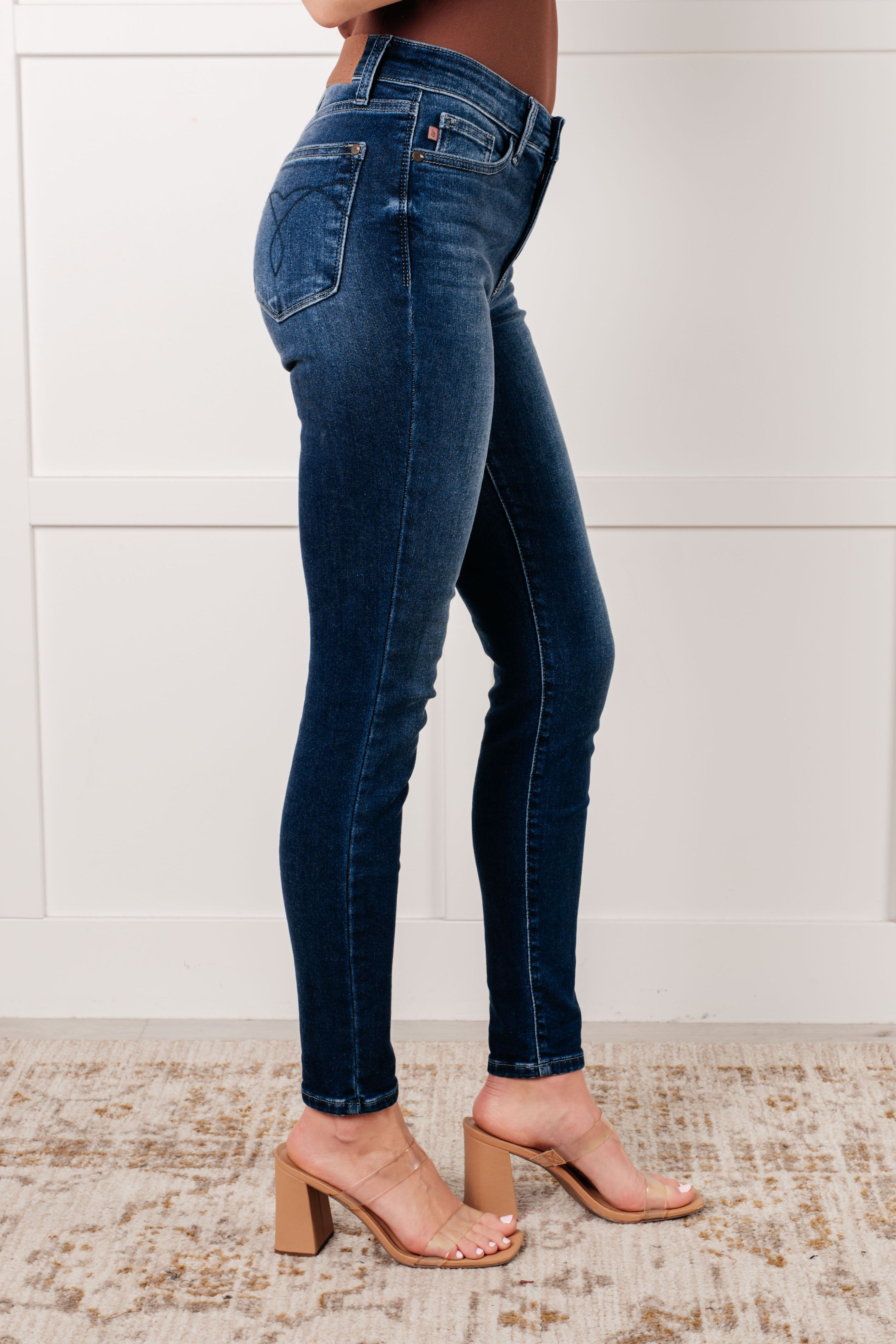 Skylar Mid Rise Thermal Vintage Skinny Jean-Womens-Stay Foxy Boutique, Florissant, Missouri