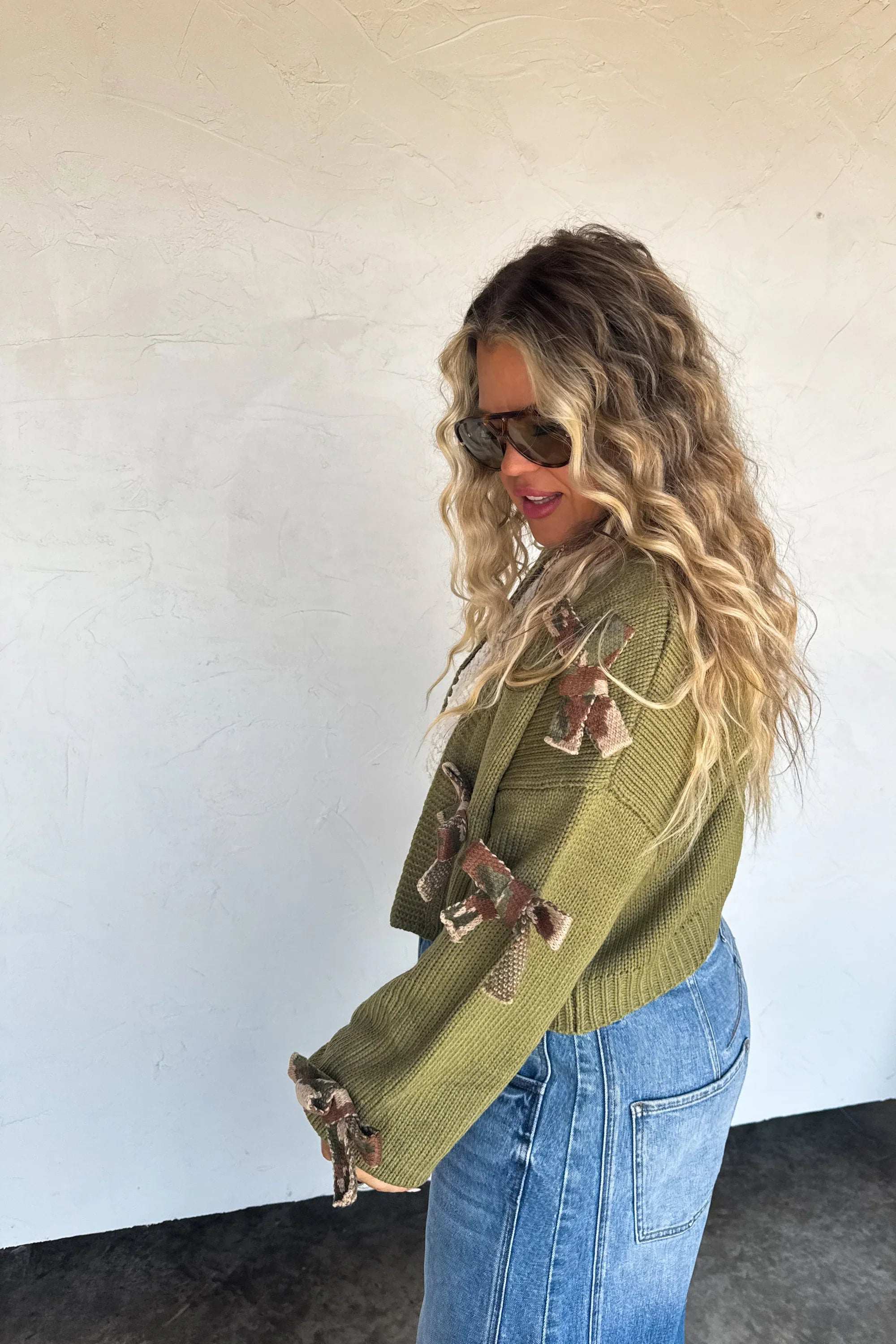 PREORDER: Sloane Bow Knit Cardigan-Womens-Stay Foxy Boutique, Florissant, Missouri