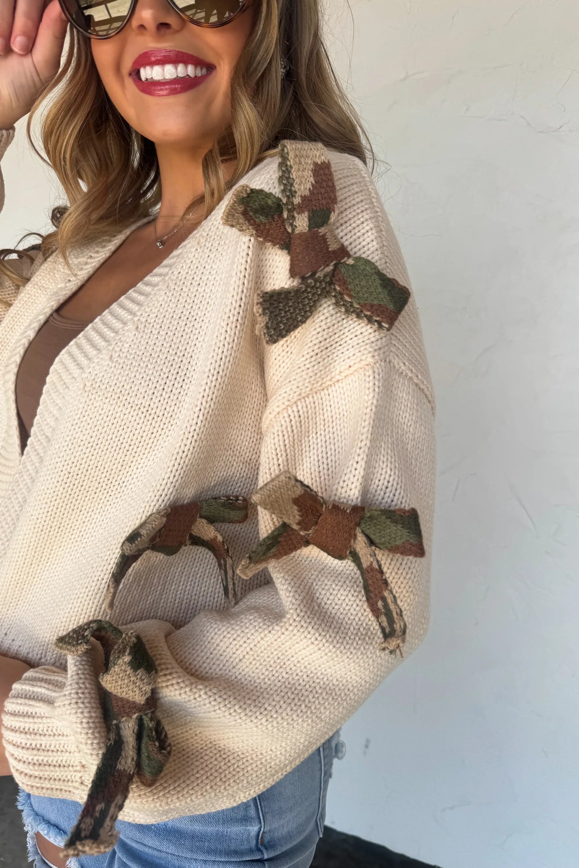 PREORDER: Sloane Bow Knit Cardigan-Womens-Stay Foxy Boutique, Florissant, Missouri