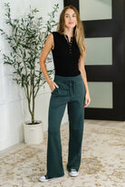 Slow Mornings High Waisted Sweats in Jungle Green-Womens-Stay Foxy Boutique, Florissant, Missouri