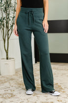 Slow Mornings High Waisted Sweats in Jungle Green-Womens-Stay Foxy Boutique, Florissant, Missouri