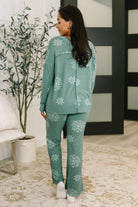 Snowflake Sniffles Pajama Set in Hunter Green-Womens-Stay Foxy Boutique, Florissant, Missouri