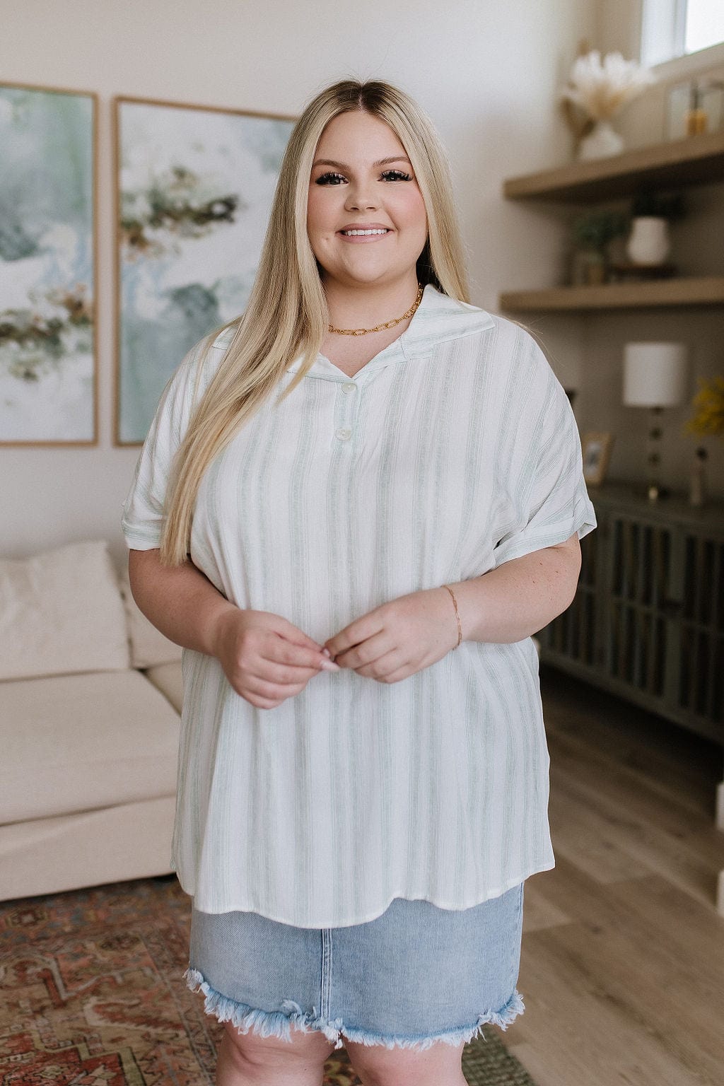 So Far Away Striped Top-Tops-Stay Foxy Boutique, Florissant, Missouri