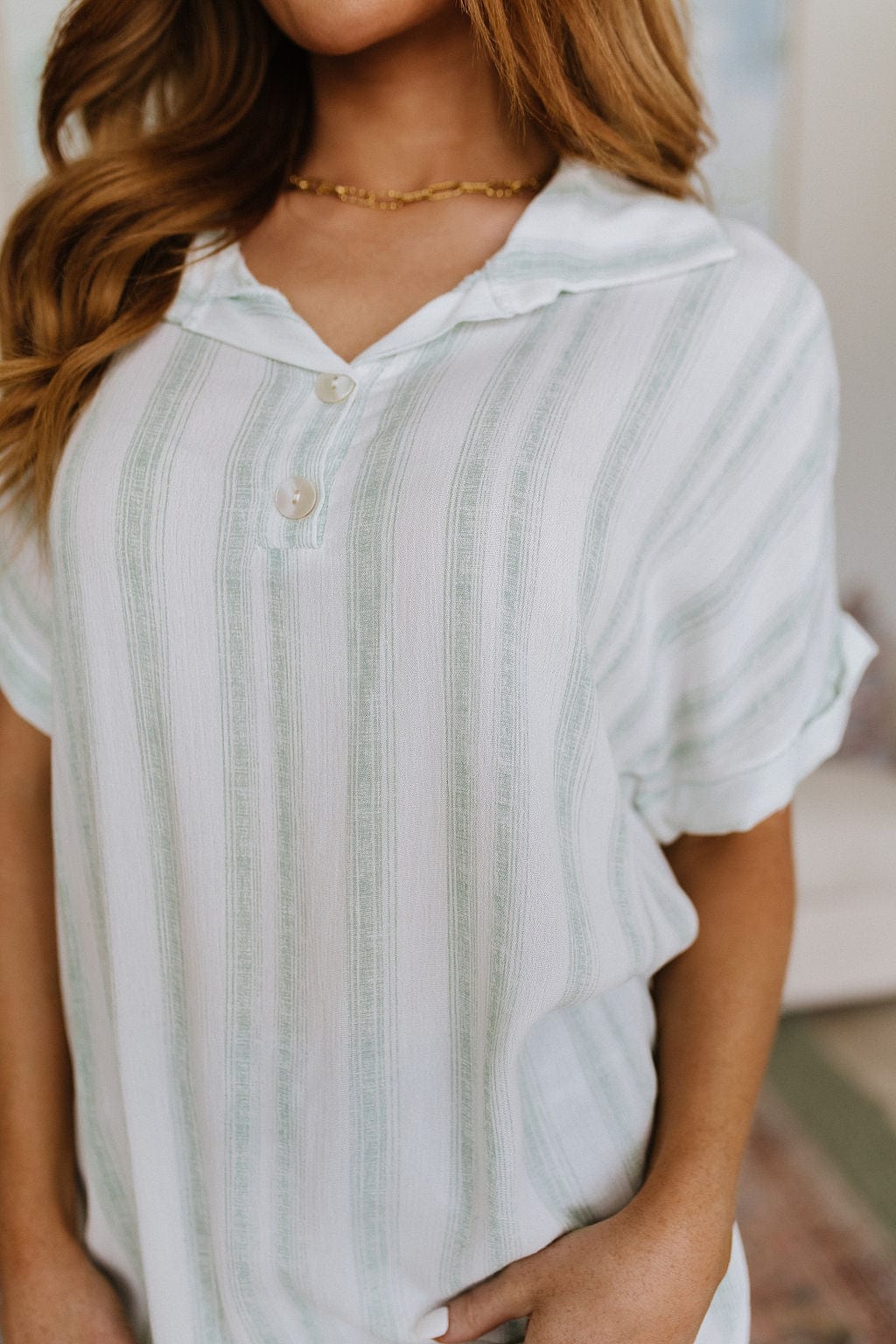 So Far Away Striped Top-Tops-Stay Foxy Boutique, Florissant, Missouri
