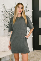 So Thoughtful That Way Textured T-Shirt Dress-Womens-Stay Foxy Boutique, Florissant, Missouri