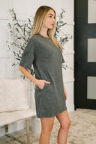 So Thoughtful That Way Textured T-Shirt Dress-Womens-Stay Foxy Boutique, Florissant, Missouri