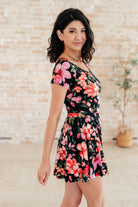 Southern Hospitality Floral Skort Dress-Dresses-Stay Foxy Boutique, Florissant, Missouri