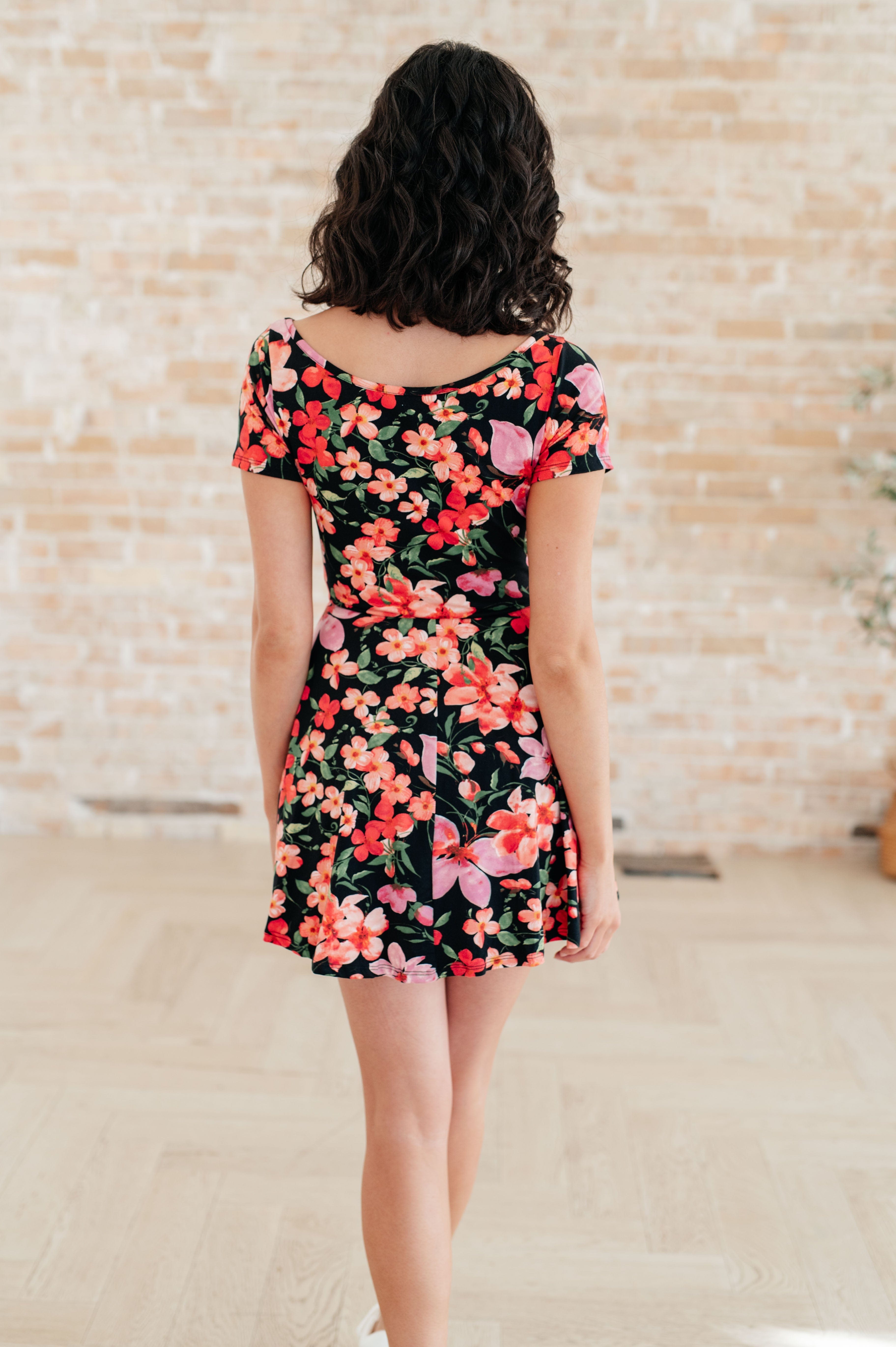 Southern Hospitality Floral Skort Dress-Dresses-Stay Foxy Boutique, Florissant, Missouri