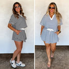 PREORDER: Harbor Stripe Skort Set in Two Colors-Womens-Stay Foxy Boutique, Florissant, Missouri
