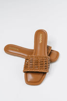 Stair Cognac Woven Slip On Sandal-Womens-Stay Foxy Boutique, Florissant, Missouri
