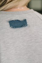Star Stud Distressed Applique Top-Womens-Stay Foxy Boutique, Florissant, Missouri