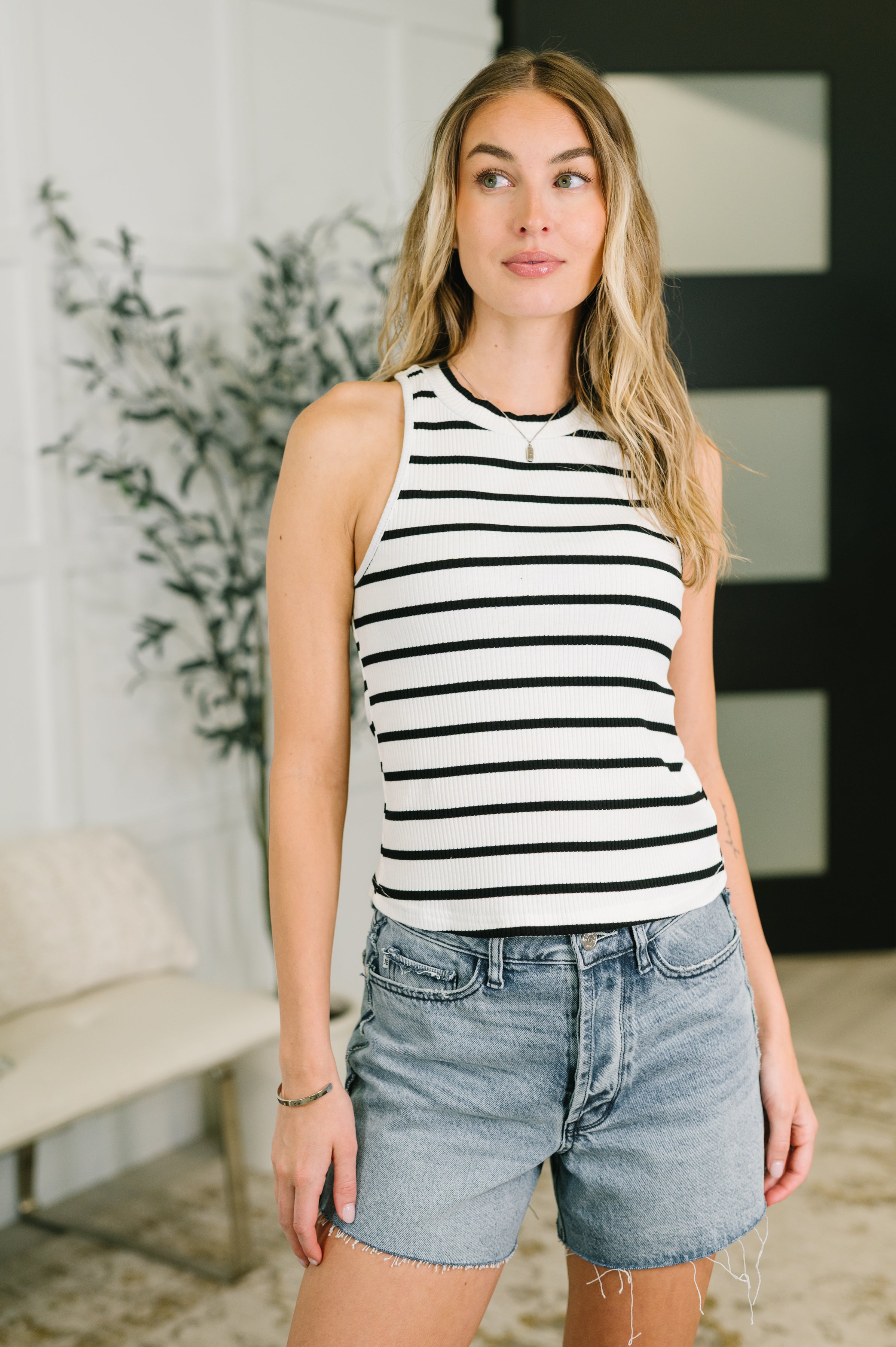 Start to Finished Ribbed Halter Tank-Tops-Stay Foxy Boutique, Florissant, Missouri