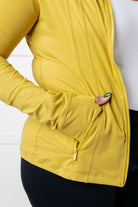 Staying Swift Activewear Jacket in Yellow Pear-Layers-Stay Foxy Boutique, Florissant, Missouri