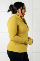 Staying Swift Activewear Jacket in Yellow Pear-Layers-Stay Foxy Boutique, Florissant, Missouri