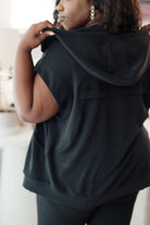 Still Moving Sleeveless Hoodie-Tops-Stay Foxy Boutique, Florissant, Missouri
