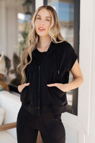 Still Moving Sleeveless Hoodie-Tops-Stay Foxy Boutique, Florissant, Missouri