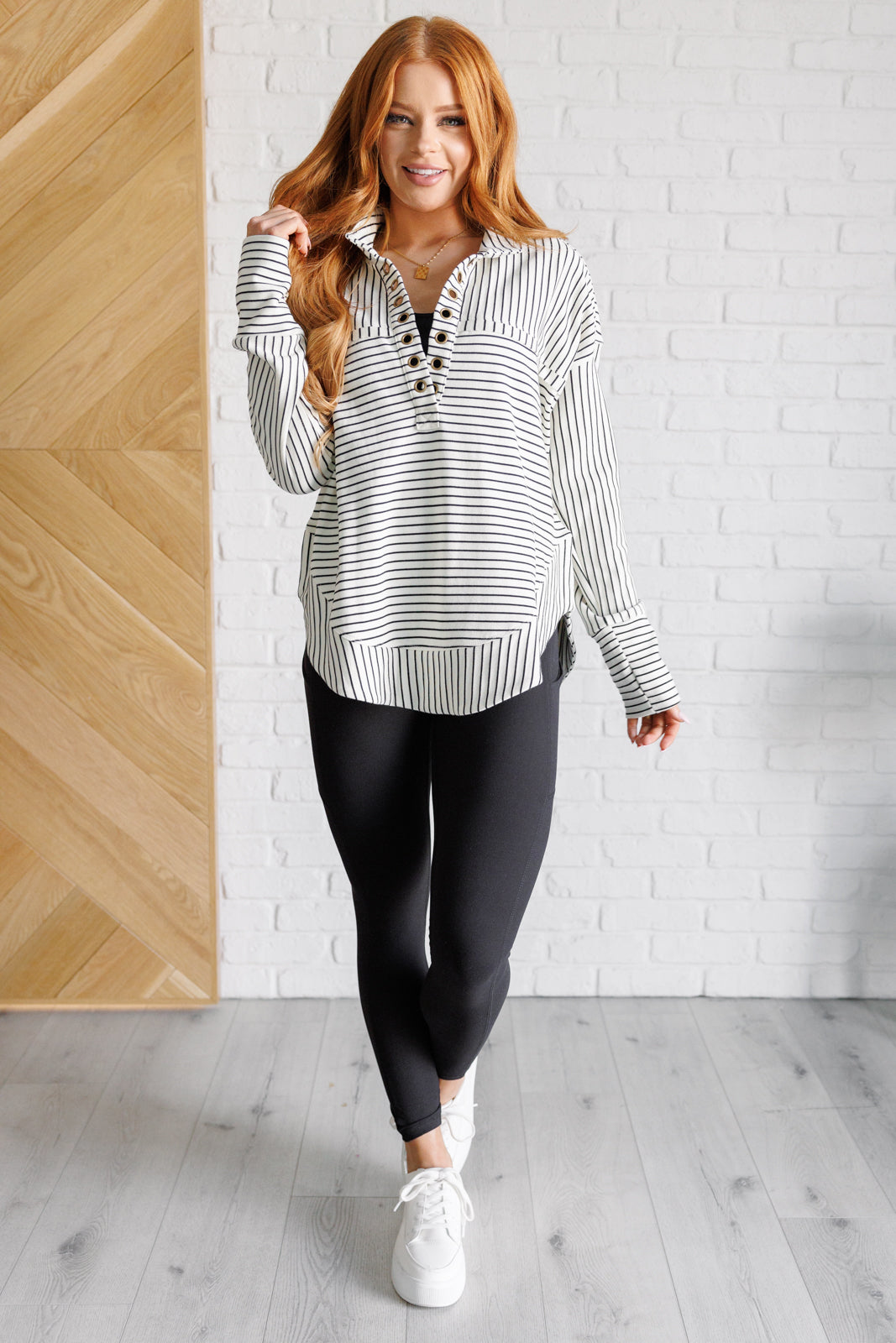 Striped Serendipity Pullover-Tops-Stay Foxy Boutique, Florissant, Missouri