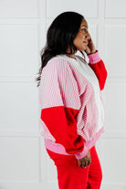 Stripes on My Sleeves Color Block Pullover-Tops-Stay Foxy Boutique, Florissant, Missouri